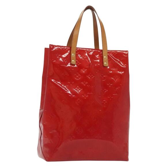 LOUIS VUITTON Monogram Vernis Reade MM Hand Bag Red Rouge M91086 - Picture 1 of 16